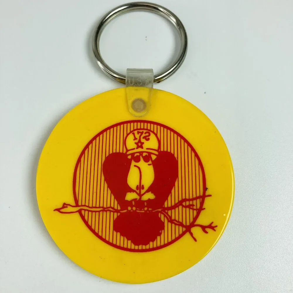US Army Reserve 172nd Transportation Company Keychain Vietnam Era Citizen Crow